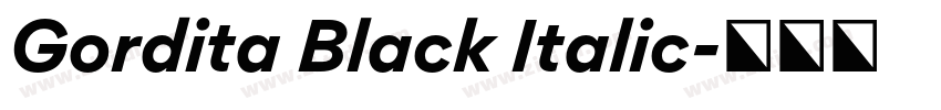 Gordita Black Italic字体转换